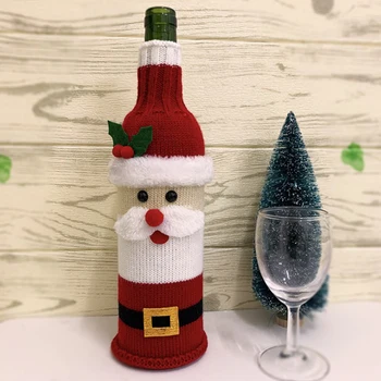 Kalėdų Vyno Butelio Dangtelį, Santa Sniego Modelis Butelių Laikikliai Padėkos Dienos Atostogų Šventės Kalėdos Vakarienė Dekoro