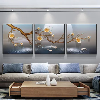 Kambarį Dekoratyvinis Dažymas Sofa Fono Sienos 3D trimatis Reljefo Tapybos Restoranas Miegamajame Kabo