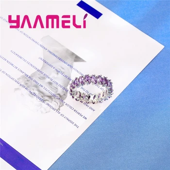 Karšto Mados Korėjos Papuošalai Paprasta Mulit-Coloful Kristalų Žiedas Gražus Madinga Romantiškos Anneaux Žiedas, Vestuvių 5 Spalva
