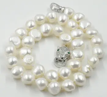 KARŠTO Naujas gražus NAUJAS 9-10mm pietų jūros Balta baroko perlas karoliai 18