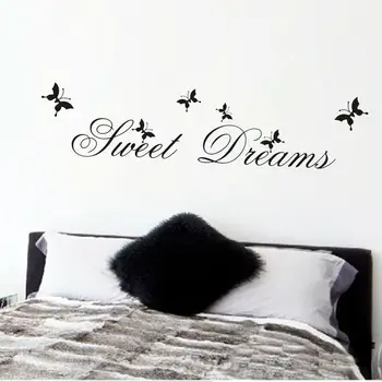 Karšto parduoti sweet dream citatos sienų lipdukai namų dekoracijas, 2002. gyvenimo miegamasis 
