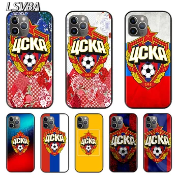 Karšto Rusija, PFC CSKA Moscow Apple iPhone 12 11 XS Pro Max Mini XR X 8 7 6 6S Plius 5 SE 2020 Juodo Dangtelio Telefono dėklas