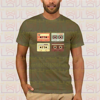 Kasečių grotuvai Muzikos Mixtape Vintage Retro 80s Tech t-shirt