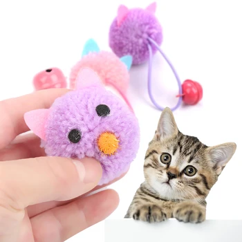 Kačių Žaislai, Pliušas Pelės Galvos Formos Varpai Savarankiškai Hi Žaislai Funny Cat Spalvinga Pliušinis Pelės Naminių Gyvūnėlių Apykaklės Karšto Pardavimo Pet Interaktyvus Prekes