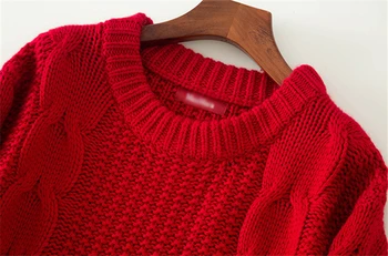 Kašmyras susukti mezgimo moteris mados Oneck storas megztinis (puloveris) vidurio ilgai H-tiesiai prarasti vientisos spalvos S/M