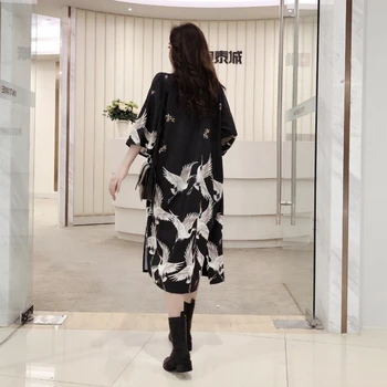 Kimono Megztinis Moterims 2019 Ilgi Marškiniai, Moterų Drabužiai, Moteriški Viršūnes Ir Palaidinės Harajuku Kawaii Japonijos Streetwear Marškinėliai DD001