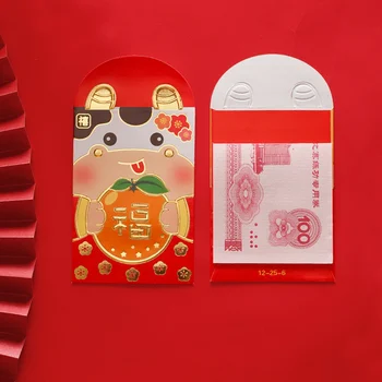 Kinų Stiliaus Lucky Maišą Pinigų Maišo Pinigų Vokai Animacinių Filmų Hongbao Animacinių Filmų Naujųjų Metų Dovanos Kūrybos Pinigų Turėtojas Popieriaus Raudona Paketus