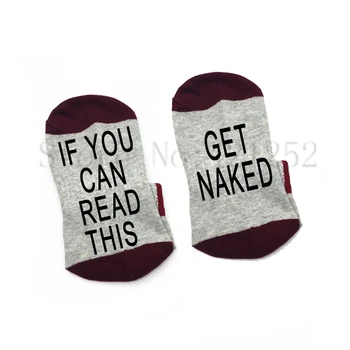 Kojinės Jei Tu Gali Skaityti Šią Get Naked elastinės medvilnės patogus unisex Kojinės Gauti Plika kojinės