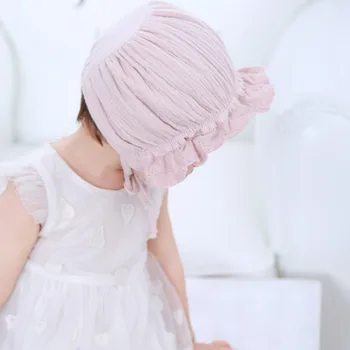 Korėjos berniukų, mergaičių šimtą dienų vaisiaus kepurės teismas skrybėlę banga bamblys skrybėlę pavasarį, vasarą kūdikis medvilnės princesė nėrinių medvilnės kepurės