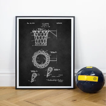Krepšinio Dovanos Krepšinio Patentų Senovinių Plakatų ir grafikos Berniukų Kambarys, Sporto Sienos Meno Tapybos Drobės Nuotraukų Puošimas