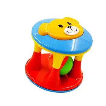 Kūdikių Barškučių Žaislas yra Maisto Klasės, Kramtyti Barška Plastikiniai Rankų Bell Žvalgybos Grabus Dantenų Kūdikių Teether Žaislas TXTB1