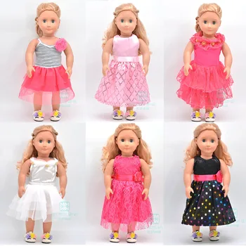 Kūdikių drabužiai lėlės tinka 43cm new born lėlės ir amerikiečių lėlės mados įvairių princesė suknelės Baleto sijonas