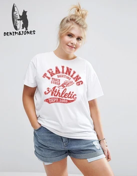 Labas kokybės Brooklyn DŽINSINIO JONES aprangos stiliaus Palaidinės viršų Jones Derliaus GRAFINIS T-Shirts džinsinio audinio dizaino marškinėliai Moterims