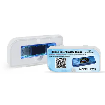 Lašas Laivas&Didmeninė AT35 USB 3.0 LCD Multimetras Voltmeter Ammeter Srovės Matuoklis Galia Banko Testeris Dec. 20