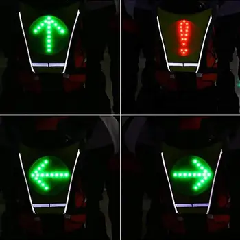 LED Dviračių Krepšys/Kuprinė Valdiklis su Nuotolinio Valdymo Atspindintis Posūkio Signalo Krypties Indikatorius, atsparus Vandeniui, Saugus Dviratis
