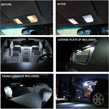 LED Vidaus Apšvietimas Honda Prelude 97-01 Auto automobilių Automobilių Led Skaitymo priešrūkiniai žibintai lemputės automobiliams klaidų 5vnt/Daug