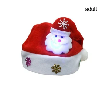LED Šviesos Iki Kalėdų Skrybėlės ir Suaugusiems, Ir Vaikams LED lemputės Cokolis Santa Claus Sniego Briedžių Vaikų Skrybėlę Kalėdų Dovana