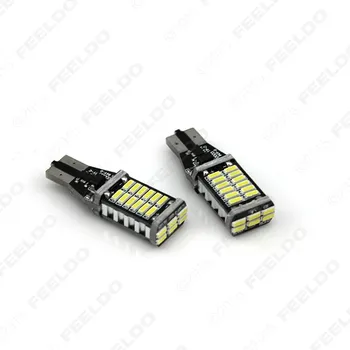 LEEWA 50pcs Baltos T10 T15 3014 30 SMD LED Automobilių lemputės Auto Apšvietimo Sistema LED šviesos diodų (LED) lempos #CA5328