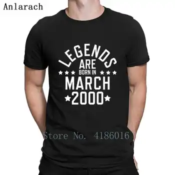 Legendos Yra Gimę 2000 m. Kovo Marškinėliai, Laisvalaikio Dydis S-5xl Tee Marškinėliai Naujovė Atsitiktinis Dizainerio Pavasario Mielas Marškinėliai