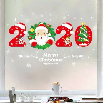 Linksmų Kalėdų Lango Stiklo Sienų Lipdukai Lipdukas Kalėdos Namų Dekoro Parduotuvė