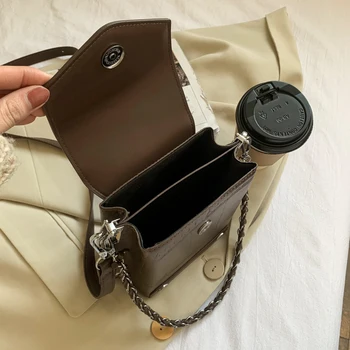 Mados Mažas Kvadratas Maišelį 2021 Žiemos Naujas Krepšys Mini Mobilusis Telefonas Maišelį Atsitiktinis Pečių Maišą Mažos Rankinės