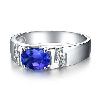 Mados Prabangių Sidabro Padengtą Mėlynas Perlas Žiedas Crystal Europos Verslo Vyrų Dalyvavimas Vestuvių Žiedas Dovana Gimtadienio Papuošalai