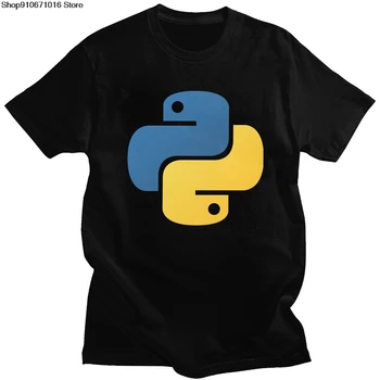 Mados Vyrų Python Marškinėliai trumpomis Rankovėmis Medvilnės Marškinėlius Dizaineris Programavimo Kodas Tee Viršūnes Programuotojas Kūrėjas, T-marškinėliai, Drabužiai