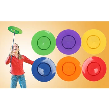 MagiDeal 6 Nustatyti Besisukančios Plokštelės, Lazdelės Klounas Žongliravimas Vaikai Balansas Žaislą Magic Trick už Žongliravimo Spektaklis Scenos Rekvizitai Jaunų Senas