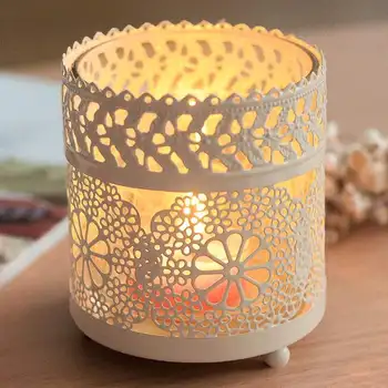 Maroko Šiuolaikinių Žvakių Laikiklis Metalinis Baltos spalvos Šiaurės Romantiškos Vakarienės Stalo, Paprastas Candelabros Kaarsenhouder Namų Candelabros MM60ZT