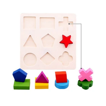 Mediniai Geometrinių Formų Rūšiavimas Matematikos Galvosūkių Ikimokyklinio Mokymosi Švietimo Žaidimas Kūdikių Žaislai Vaikiška
