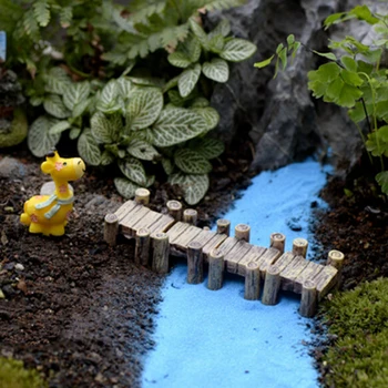 Medinis Tiltas, Miniatiūriniai Pasakų Figūrėlės Dervos Bonsai Micro Kraštovaizdžio Pasakų Sodo Miniatiūros Apdaila 