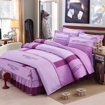 Medvilnės romėnų stiliaus patalynės komplektai 4/6pcs karalius ir karalienė dydžio lova nustatyti antklode padengti paklode rinkiniai lova sijonas užvalkalas 36