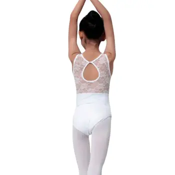 Mergaičių Šokių Leotard Lycra Nėrinių Bodysuit Atvira Nugara Baleto Dancewear Ponios Kostiumai