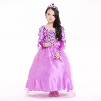 Mergina Vaikų Anime sophia Princesė Rapunzel Cosplay Kostiumų, Drabužių sofija Fancy dress Kostiumai