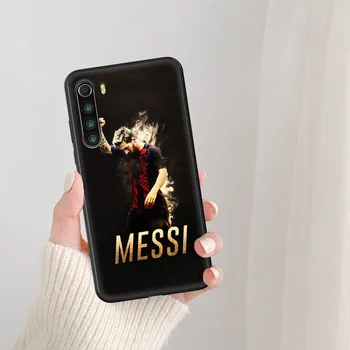 Messi futbolo Futbolo Telefoną Atveju Xiaomi Redmi Pastaba 7 8 8T 9 9S 4X 7, 7A 9A K30 Pro Ultra black Svarbiausias Mados Atgal Silikono