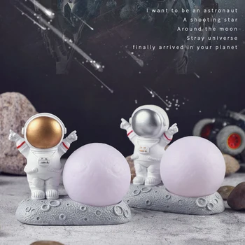Mielas Astronautas Naktį Šviesos Astronautas Modelio Papuošalus Berniukų Naktiniai Darbalaukio Kūrybos Mygtuką Baterija Kūdikiams, Vaikams, Dovanų Šviesos Žibintai