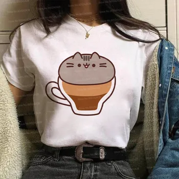 Mielas aš esu užimtas kačiukas marškinėliai moterims harajuku Tumblr Grunge Grafinis katė T-Shirt ulzzang Atsitiktinis Animaciją kačių Streetwear korėjos Viršūnės