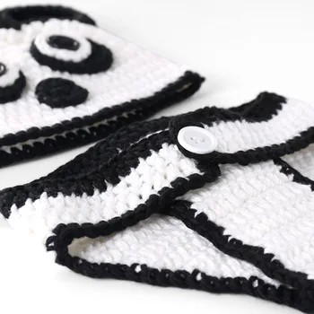 Mielas Panda Drabužiai Naujagimiams Fotografijos Rekvizitai Baby Kūdikių Nėrimo Megzti Kostiumas Šimtą Dienų Kūdikių Fotografija Drabužiai