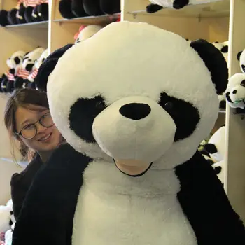 Milžinišką pliušinis panda bear oda 180cm Didžiausių Mielas Minkštas didžiulis panda gamyklos kaina