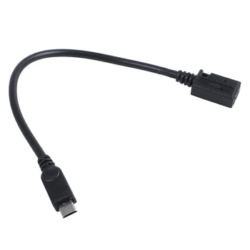 Mini 5 pin female adapter, black Micro-USB 5 pin male