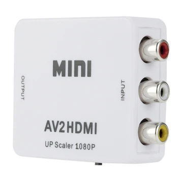 Mini AV ir HDMI Konverteris Adapteris Composite AV2HDMI Konverteris, 1080P HDTV DVD AV HDMI Adapterius