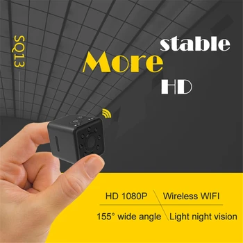 Mini Kamera, WIFI Kamera SQ13 SQ23 SQ11 SQ12 FULL HD 1080P Naktinio Matymo Vandeniui Apvalkalas CMOS Jutiklis, Diktofonas, vaizdo Kameros