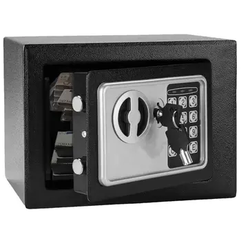 Mini Sienos-Stilius Elektroninių Kodas Metalo, Plieno dėžė, Safe Atveju 17EF Juoda
