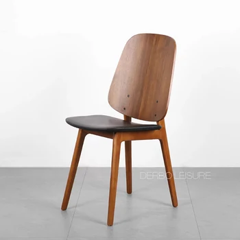 Moderni Klasika Naujos Mados Dizaino kieto ąžuolo medienos rėmas faneros atgal Valgomasis Pusėje kėdės, palėpėje Prabangūs baldai, kompiuterio kėdė 1PC