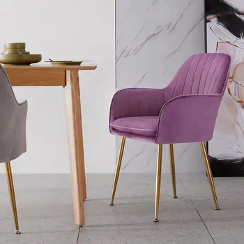 Modernus Dizainas Paminkštintas Prabangus Valgomasis Kėdė Šiuolaikinės Sofos Rožinė Aukso Metalinės Kėdės, Miegamojo Sudaro Pirmininkas Gyvenimo Kambario Baldai