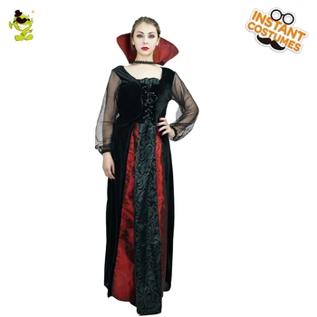 Moteris Gotikos Vampyras Cosplay Kostiumų Suaugusiųjų Helovinas Kostiumas PartyDress Moterų kilnus Gothic Girl Siaubo Vampyras Suknelė