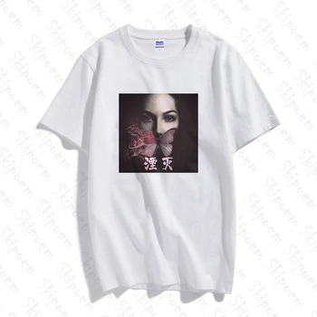 Moteris Ir Drugelių Art T-shirt Moterims, Estetinės Tumblr Harajuku Gotikos Kawaii Derliaus Plius Dydis Medvilnės Skipoem Drabužius, Viršuje Tees