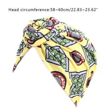 Moteriški Medvilniniai Turbaną Skrybėlę Spiralės Twist Rišti Priekyje Musulmonų Plaukų Slinkimas Chemo Bžūp Spalvotų Geometrinių Paisley Gėlių Indijos Galvos Wrap