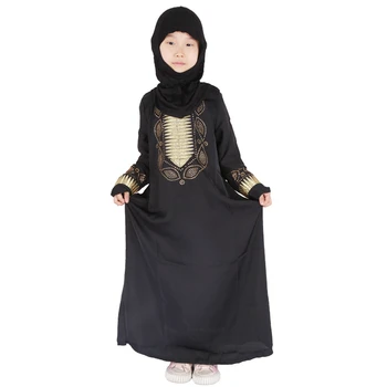 Musulmonų Vaikai Suknelės Rinkiniai Kaftan Abaja Hijab Caftan Vestidos Malda Drabužių Mados Dubajus Turkijos Islamo Arabų, Afrikos Mubarakas