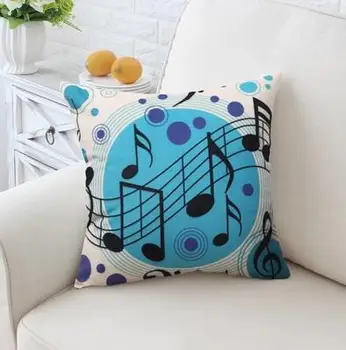 Muzikos spausdinti pagalvėlė padengti aksomo užvalkalas dekoratyvinis juosmens pagalvės užvalkalą meno pagalvę padengti sofa dekoras